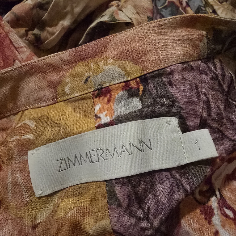 Zimmermann Patti Floral Patchwork Maxi Dress Size 1, Small – New Without Tags - Picture 5 of 5